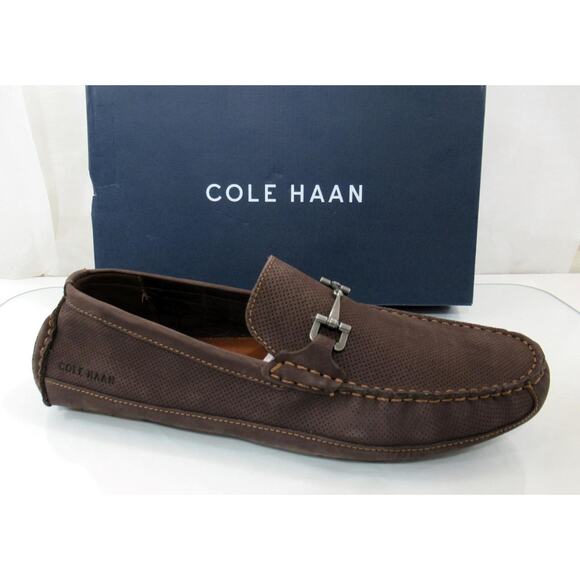 Men\'s Cole Haan Wyatt Bit Driver Slip On Loafers Dark Chocolate Nubuck Size 10.5 main image 3